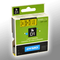 Dymo Label Band D1 40918 (S0720730) schwarz auf gelb 9mm x 7m