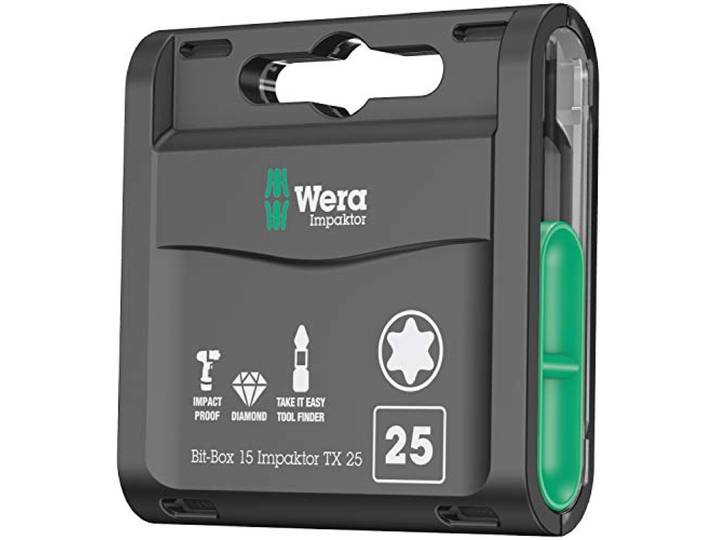 Wera Bit-assortiment, Bit-Box 15 Impaktor TX 25, 15-delig, 05057775001