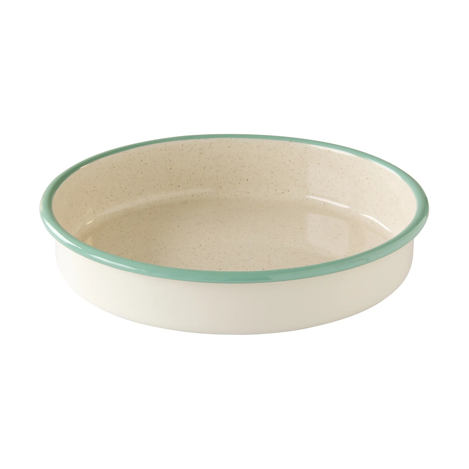 Kockums Jernverk ovenschaal Cream lux-groen, rond, Ø28 cm