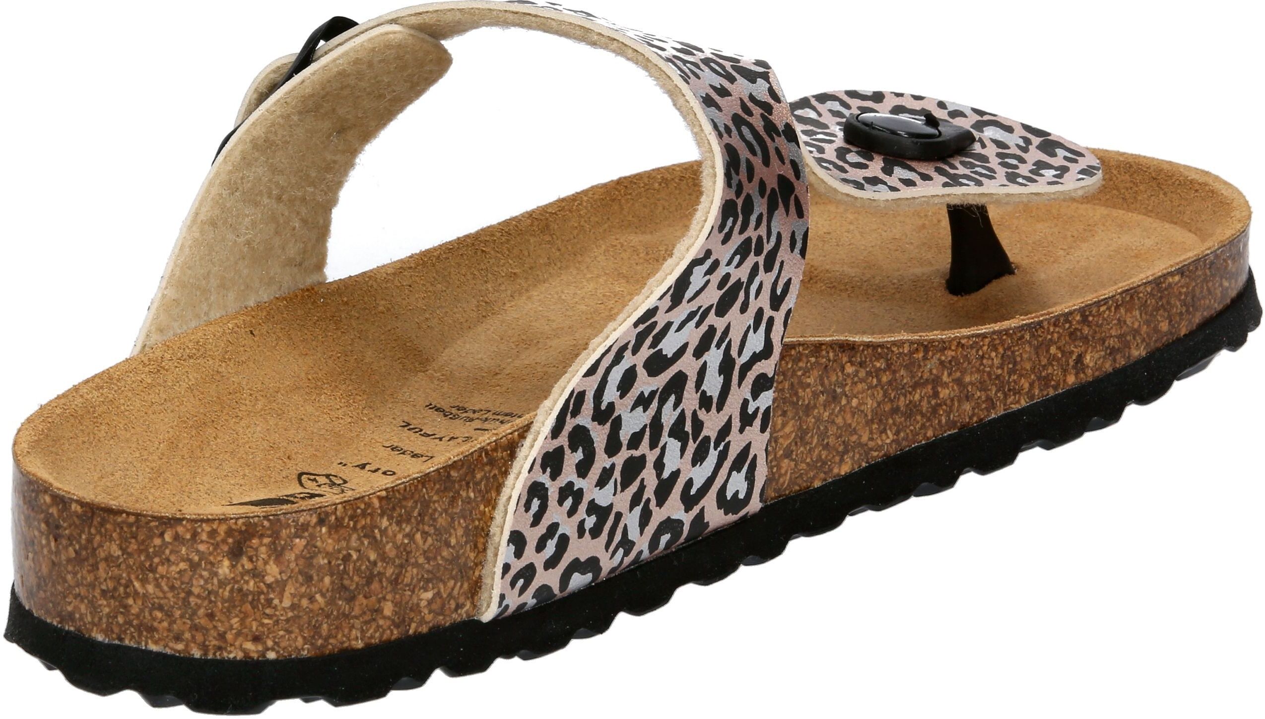 Zehentrenner LICO "Pantolette Bioline Trend", Damen, Gr. 38, rosa, Synthetik, Schuhe Zehentrenner