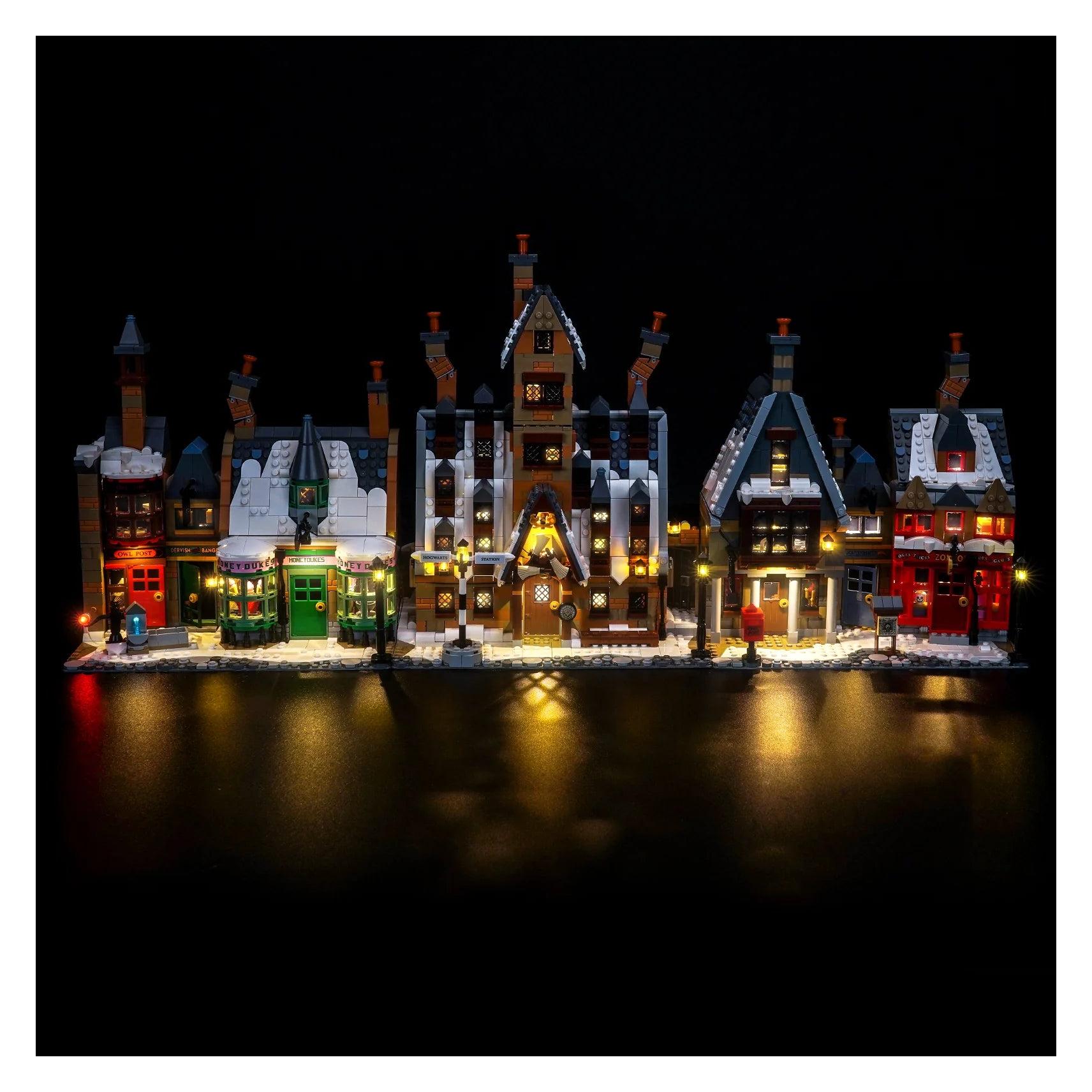 BrickBling LED Licht Set für LEGO Harry Potter: Dorf Hogsmeade - Sammleredition (76457) inkl. Fernbedienung (P98202)