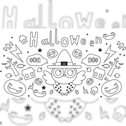 Securit® 3er-Set Fensterschablonen A2 – Halloween-Motiv – Kreidestift inklusive