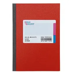 König & Ebhardt Kladde 8616271 DIN A6 kariert 48Blatt rot