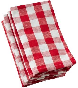Saro Lifestyle Table Napkins With Gingham Design (Set of 4)