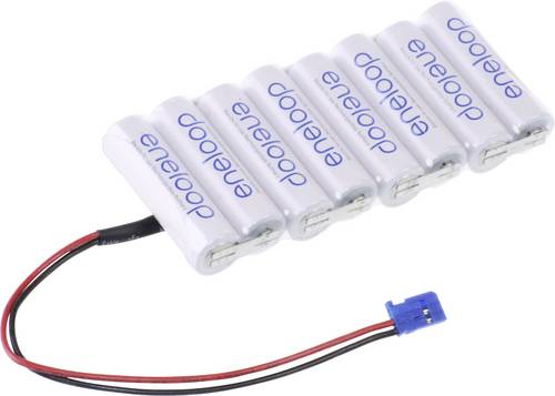 Panasonic eneloop Reihe F1x8 Futaba Akkupack 8x Mignon (AA) Kabel, Stecker NiMH 9.6V 1900 mAh
