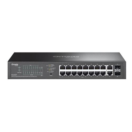 TP-LINK 20-PORT 1G EASY MANAGED SWITCH 16-P POE+ STEEL CASE AND FANLESS