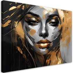 WANDBILD weiblicher glamour gesicht