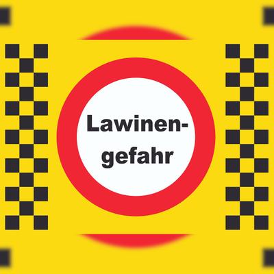 HB-Druck Lawinengefahr Schild A5 (148x210mm)