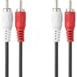 N CAGL24200BK15 - Cinch Audio Kabel, 2x Stecker auf 2x Stecker 1,5 m