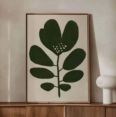 Inspire Picks Green Botanical Leaves Canvas Wall Art Calming Nature Houseplant Decor 12 50x70cm