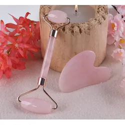 Rosenquarz-Massage-Set