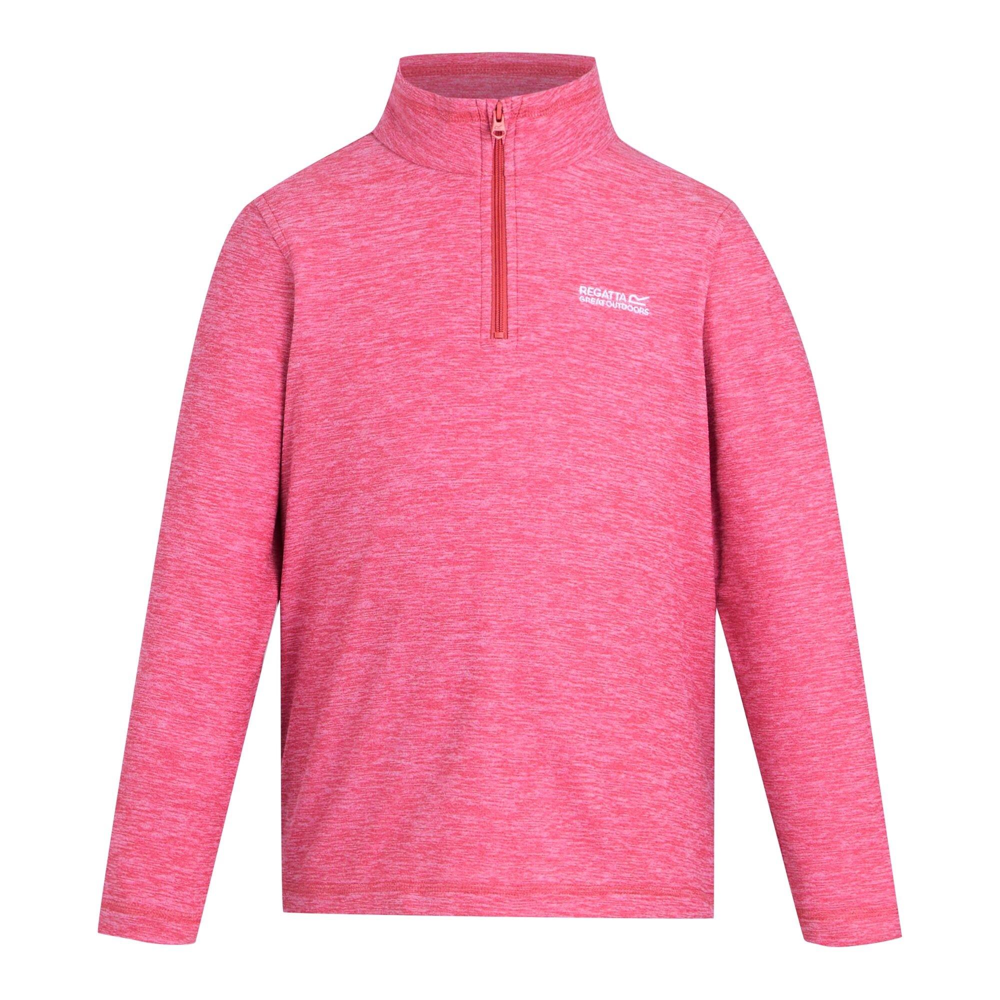 Regatta Kinder/Kids Hot Shot Quarter Zip Fleece Top (Pop)
