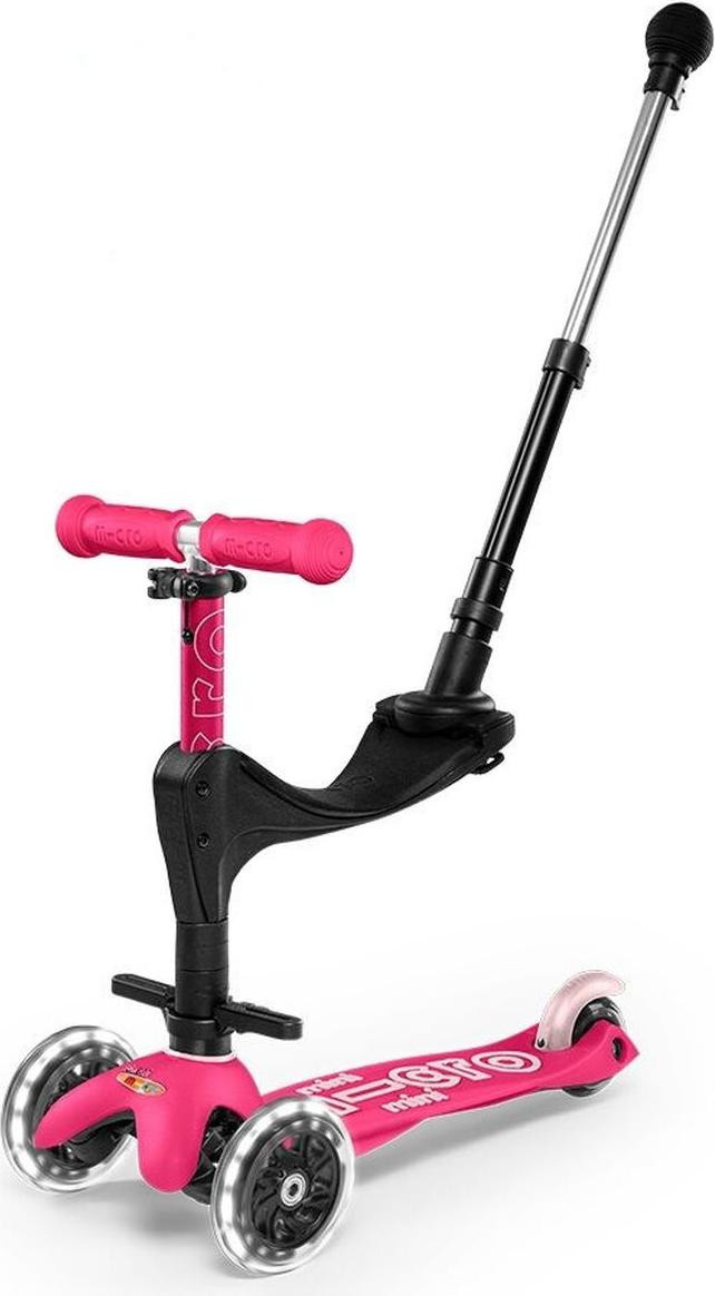 Micro Mobility Mini Micro 3in1 Deluxe Plus kinderstep en driewieler voor meisjes, geschikt voor asfalt, maximaal draaggewicht 20 kg
