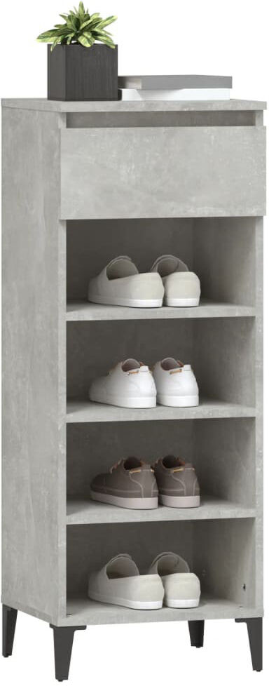 Union Rustic 8 Pair Shoe Rack Light Grey 8