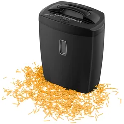 GENIE 580 Aktenvernichter 10 Blatt Partikelschnitt und CD Vernichtung schwarz