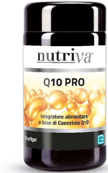 Nutriva Q10 Pro Integratore Coenzima Q10, 30 Capsule Molli per Energia e Antiossidante