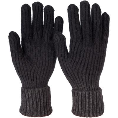 Strickhandschuhe STYLEBREAKER "Strickhandschuhe Farbverlauf Muster", Damen, schwarz (schwarz, dunkelgrau), Obermaterial: 100% Polyacryl PAN., Modisch, Handschuhe