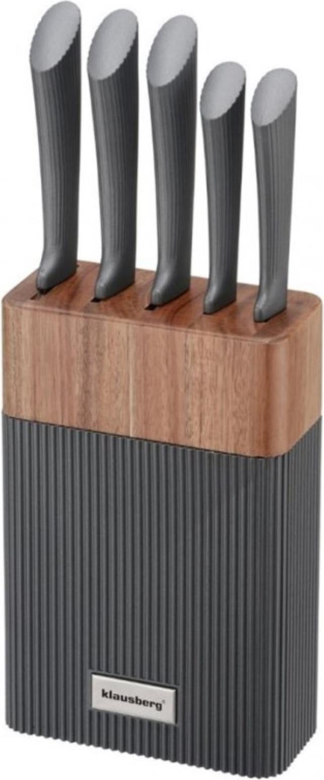 Klausberg Messenset met acacia houten blok 63931
