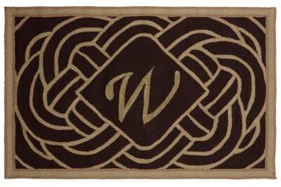 SAFAVIEH Hand-hooked Monogram M Chocolate Rug