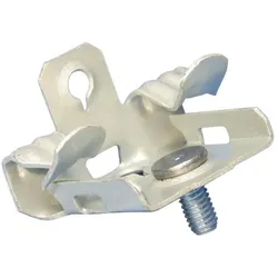 Erico EM58SM, Flanschclip zum Aufschlagen, Bodenbefestigung mit Bolzen, Flanschstärke 8 - 14mm, Gewindestift M6 x 11mm