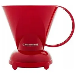 MGA Tropfer - L 500 ml Rot + 100 Filter, Kaffeebereiter, Rot