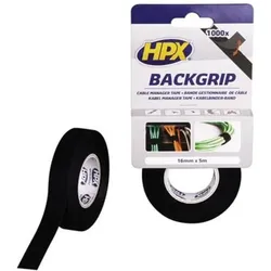 HPX, Kabelschutz + Kabelführung, Back grip - black 16mm x 5m (500 cm)