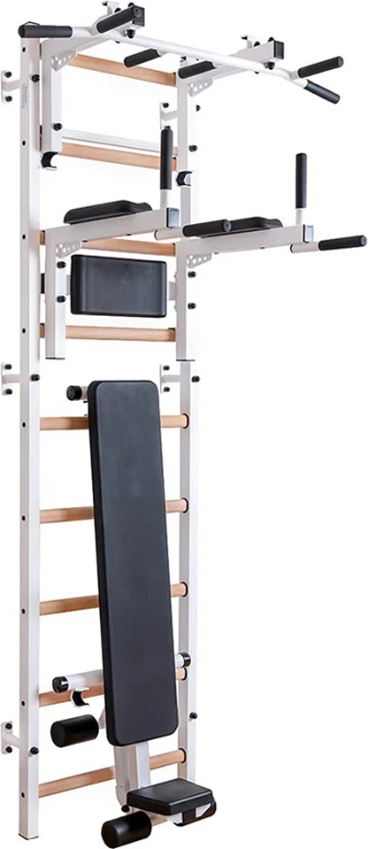 BenchK -733W, 150 kg, Wand, Schwarz, Weiß, Polyurethan (PU), Stahl, Holz, 670 mm, 2400 mm