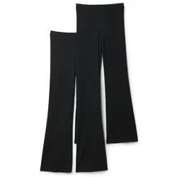Tchibo - 2 Kinder-Flared-Leggings - Mädchen - Gr. 122/128 - schwarz
