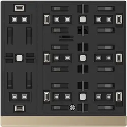 WALTZ Tastsensor+ 4-fach  Basis, Aluminium Champagner für Wippen 88189275