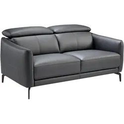 AC ANGEL CERDA Angel Cerdá  2-Sitzer-Sofa aus schwarzem Rindsleder 6058C
