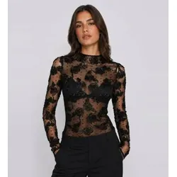 Rotate für Damen. 116654100 Top Zala schwarz (36), Party, Polyester, Langarm
