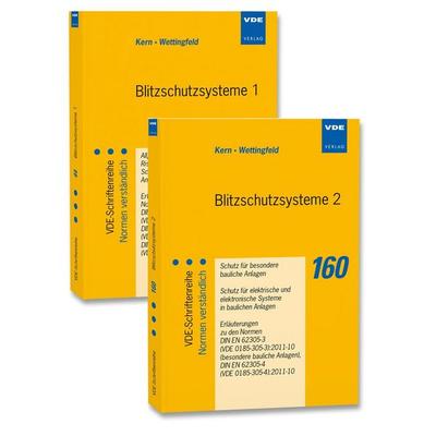 Blitzschutzsysteme 1 - Blitzschutzsysteme 2 (Set), Set von Alexander Kern,Jürgern Wettingfeld, Vde Verlag, 978-3-8007-3661-4