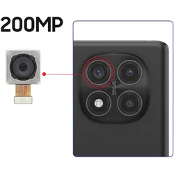 Clappio Hauptkamera Modul Ersatz (Xiaomi Redmi Note 14 Pro 5G), Mobilgerät Ersatzteile, Mehrfarbig, Schwarz, Silber