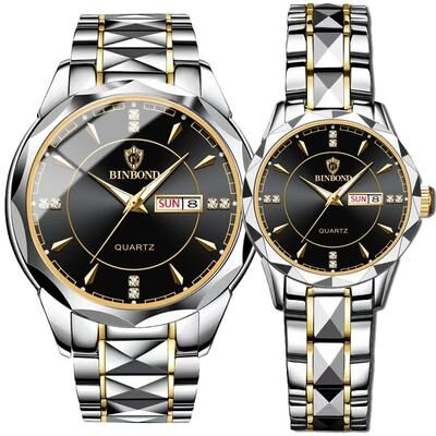 Modern Mode Marketplace Luxury Stainless Steel Lover Watches Couple Watches For Man And Woman Valentines Day Gift Luxury Stainless Steel Lover Watches Couple Watches For Man And Woman Valentines Day Gift Silver Black