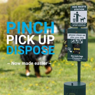 Lancaster Home Mountable Locking Pull Out Pet Waste Bag Dispenser with Hand Sanitizer Bottle