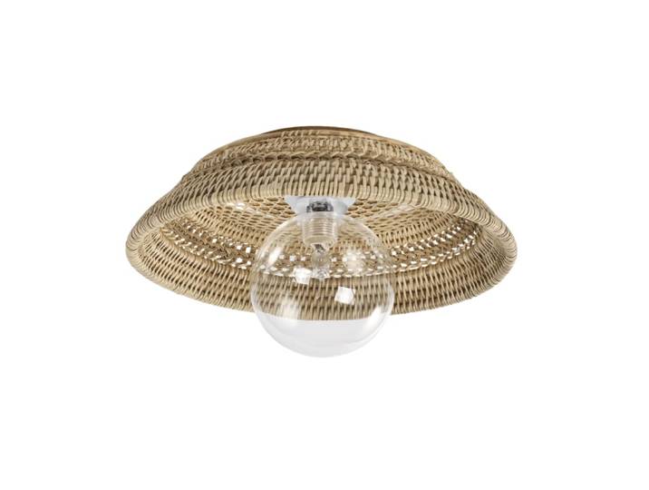 Applique en rotin et métal beige 25 cm