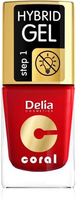 Delia Cosmetics Coral Nail Enamel Hybrid Gel gel nail polish shade 01 11 ml