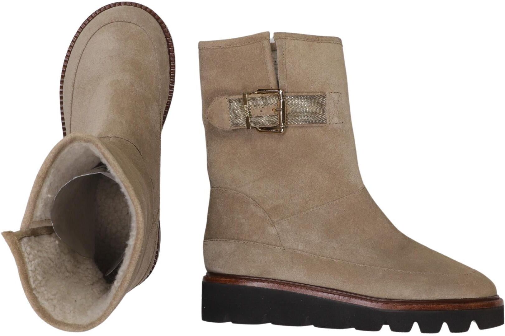 Steffen Schraut Damen Stiefel, Beige, Gr. EU 39, Kunstleder / Leder - Second Hand