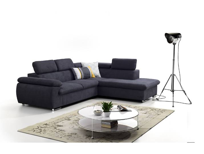 Masseno Ecksofa SACRO mit Schlaffunktion und Bettkasten, Ausziehbares Bettsofa - Braun, SORO 24