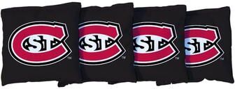 Skip's Garage St. Cloud Huskies Black Cornhole Bags