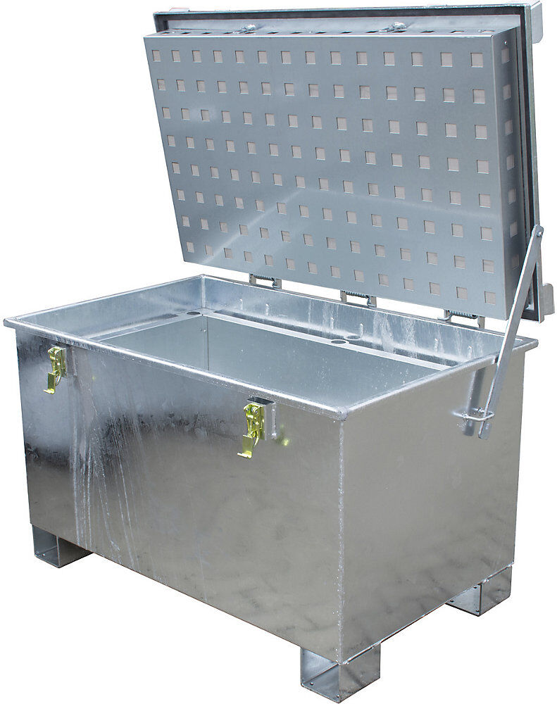 eurokraft pro Akku-Lagerbehälter für Lithium-Ionen-Batterien/-Akkus, Volumen 220 l, LxBxH 800 x 1200 x 750 mm