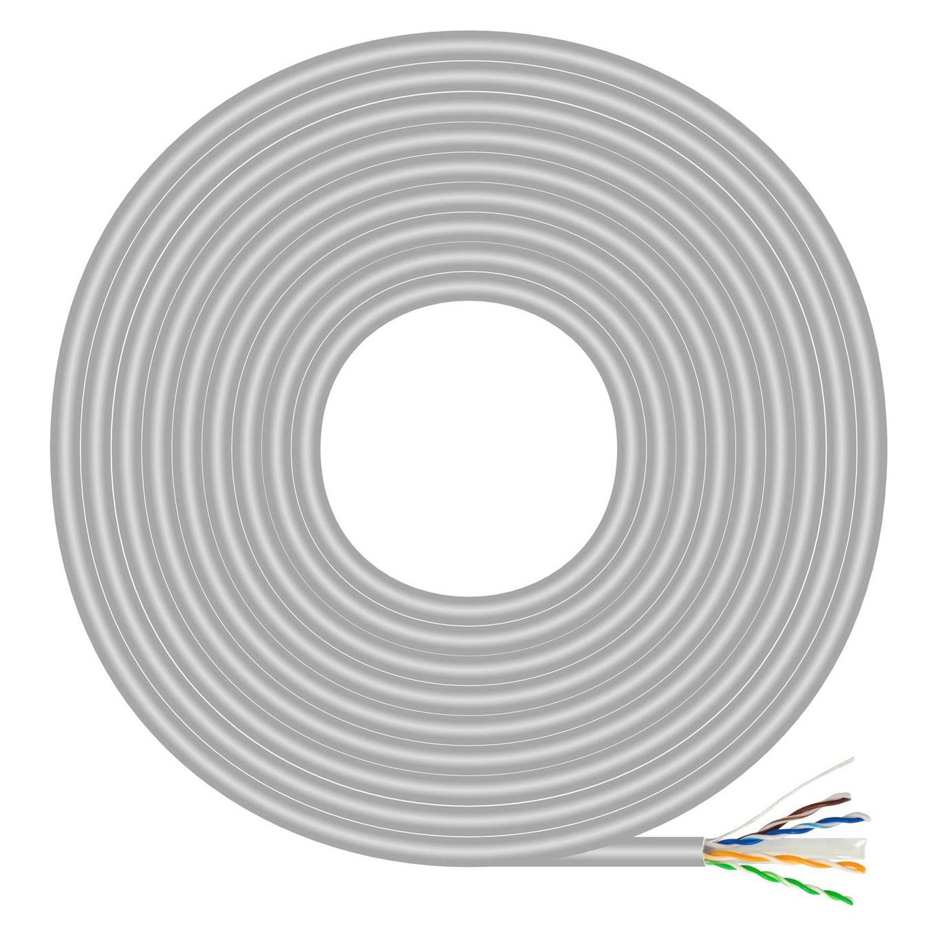 Aisens BOBINA CABLE RED RJ45 CAT.6 UTP RIGIDO CCA 100M GRIS (CAT6, 100 m) (A135-0660)