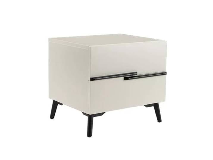 xiuling4568 Büro-Beistelltisch, Beistelltisch, Nachttisch, Moderner, Eleganter Nachttisch Aus Holz Mit 2 Schubladen for Schlafzimmer, Wohnzimmer(White)