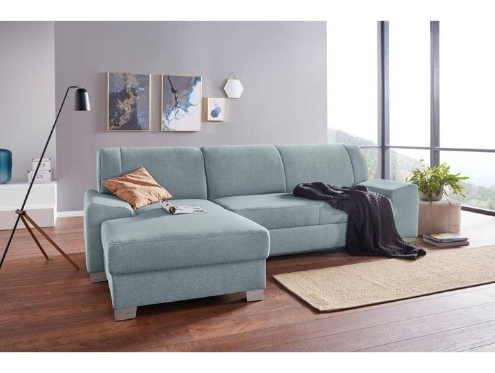 DOMO collection Ecksofa Anzio L-Form, whlw. Bettfunktion, Federkern, hochwertig, Breite 271 cm, wahlweise mit Bettfunktion und Federkern