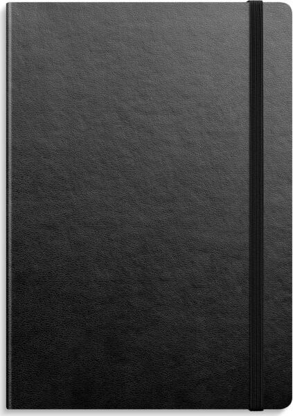 Burde Dotnotes Notesbog, A5, Sort