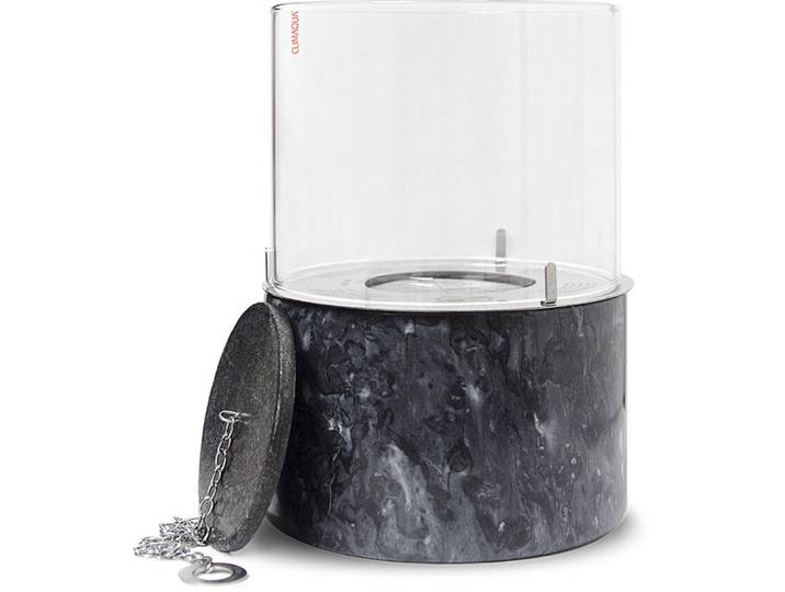 CLIMAQUA Dekoration Urban grau Marmor / Metall / Glas D 19 H 26 cm