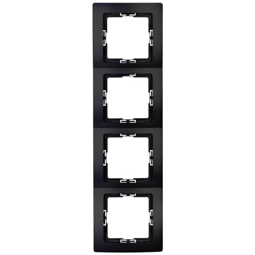 Kopp 4-voudig afdekraam mat zwart IP20