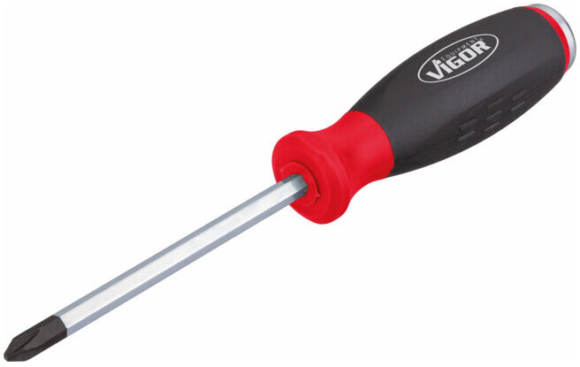 VIGOR Tournevis cruciforme avec capuchon à frapper V3602 Profil cruciforme PH PH 2 Longueur totale : 100 mm (V3602)