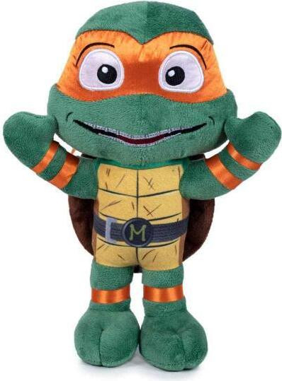 Play by Play Michelangelo Teenage Mutant Hero Turtles knuffel, Oranje, 30 cm
