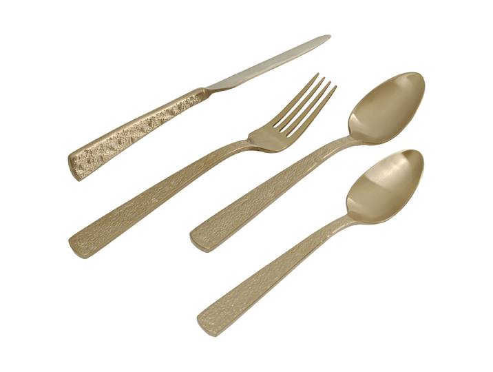 Besteck Alana 16-teilig 14 x 25 x 6cm Gold/Gold
